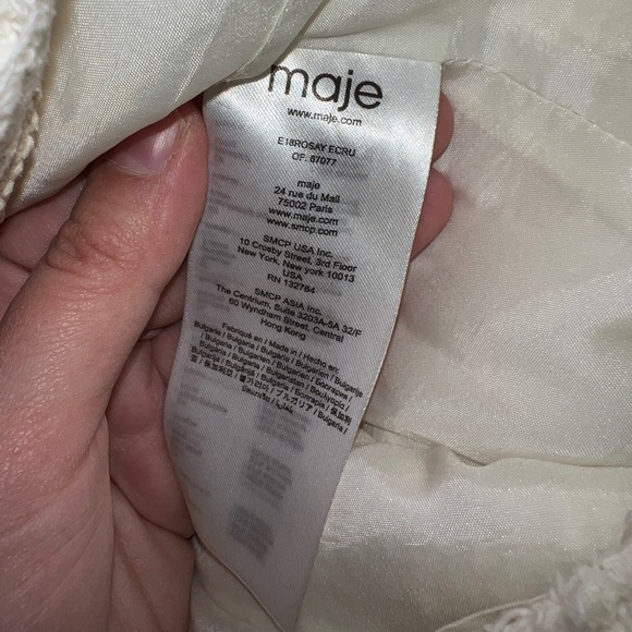 Maje Rosay Ecru Tweed Dress Size 1 | Excellent Condition - Picture 7 of 7